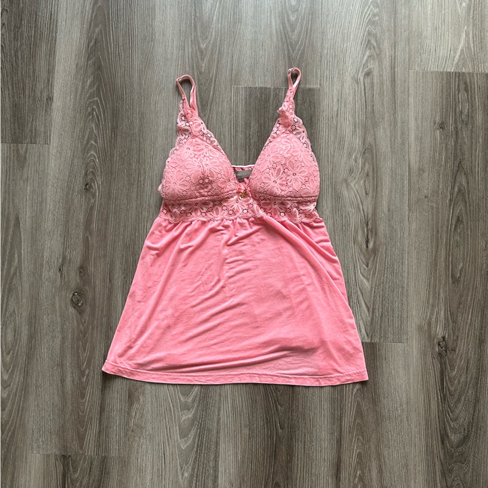 Daisy Fuentes Pink Lace Camisole